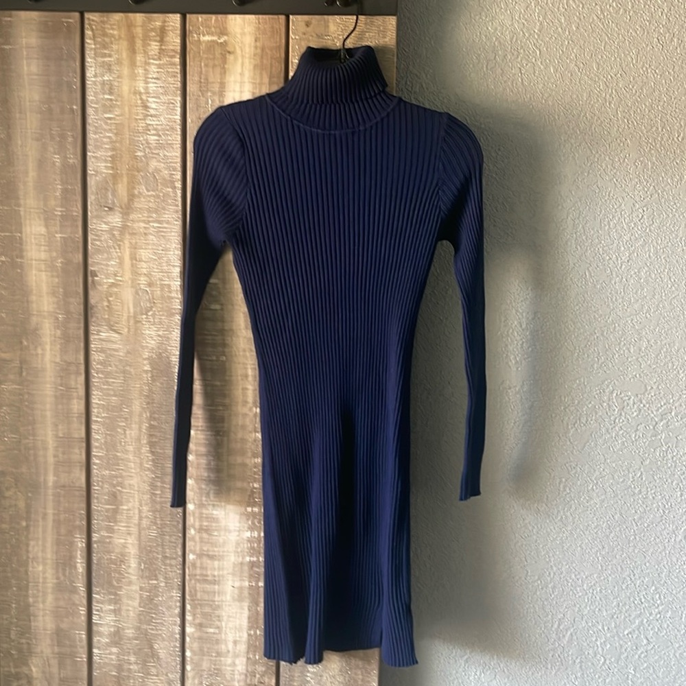 Navy blue never worn ribbed midi